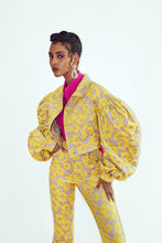 Load image into Gallery viewer, Jacquard Victorian Sleeve Cropped Jacket
