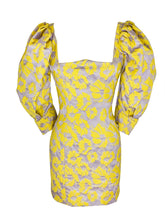 Load image into Gallery viewer, Puff Sleeve Jacquard Dress
