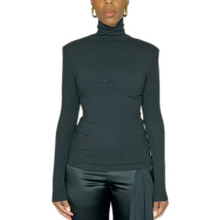 Load image into Gallery viewer, Biarritz Shoulder Pad Turtleneck
