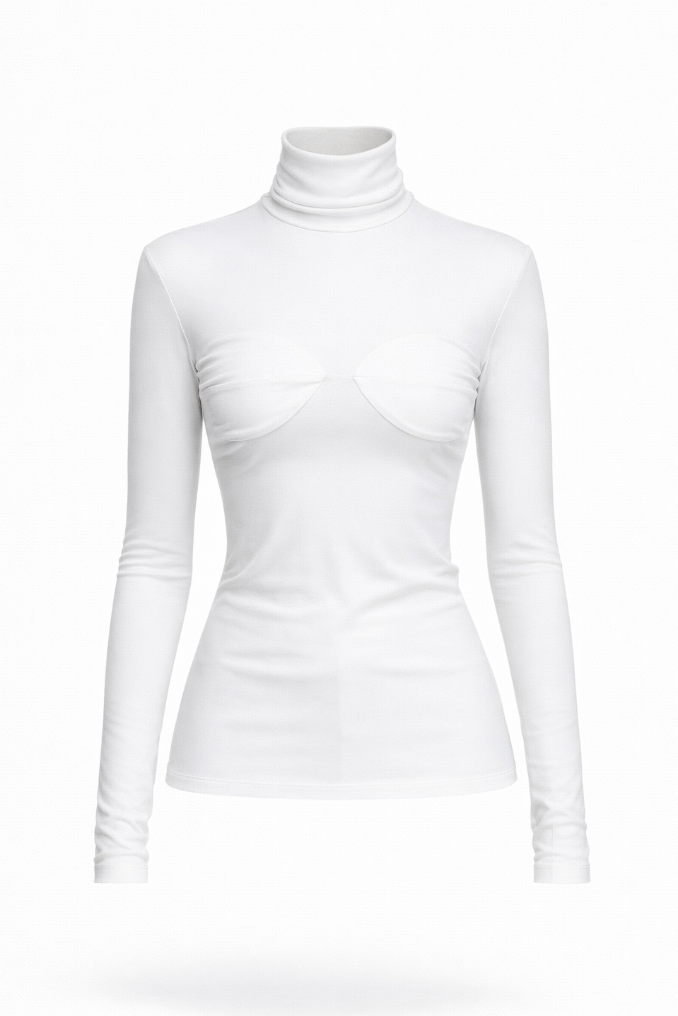 Sculpted Shoulder Turtleneck