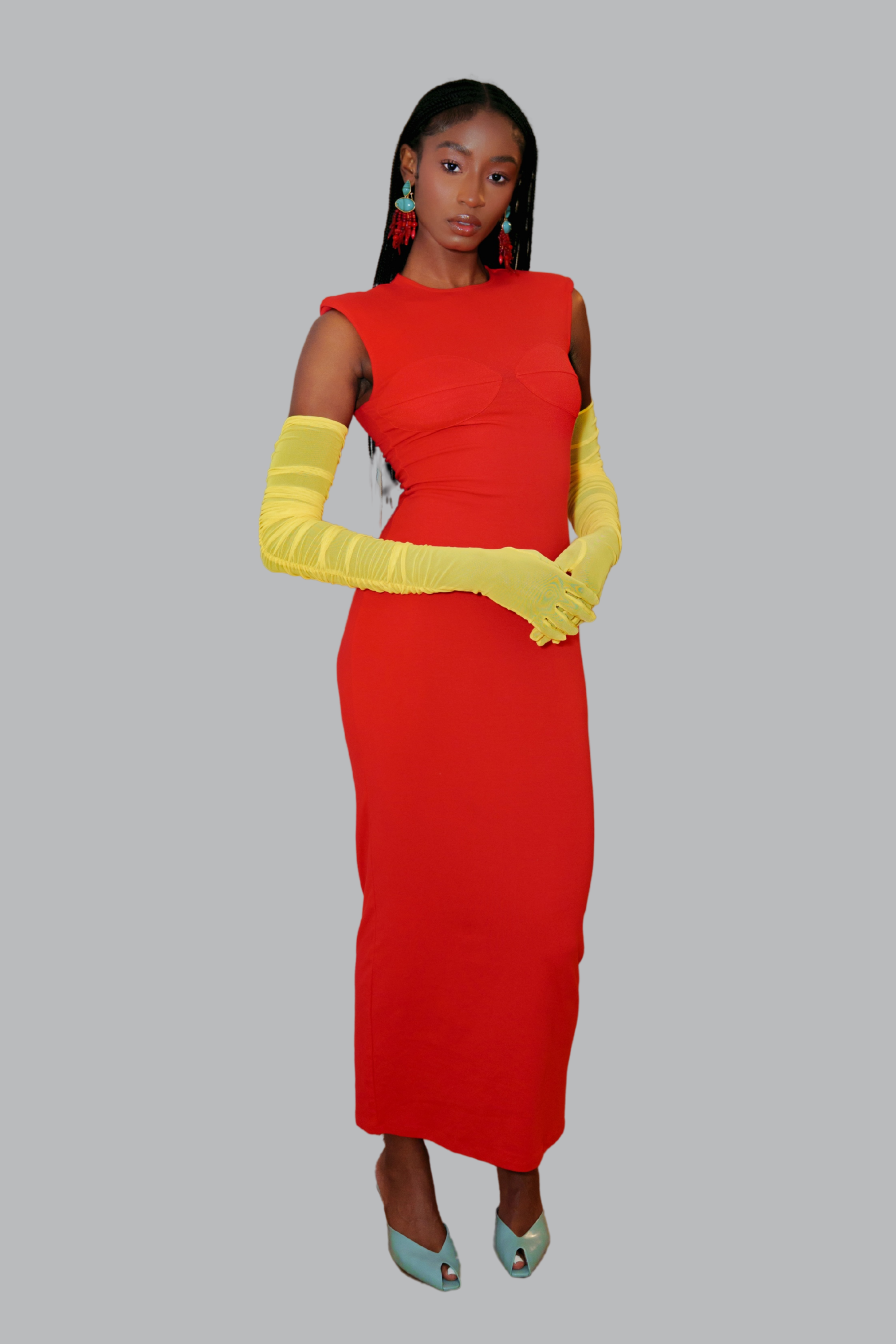 Biarritz Sculpted Shoulder Maxi Dress