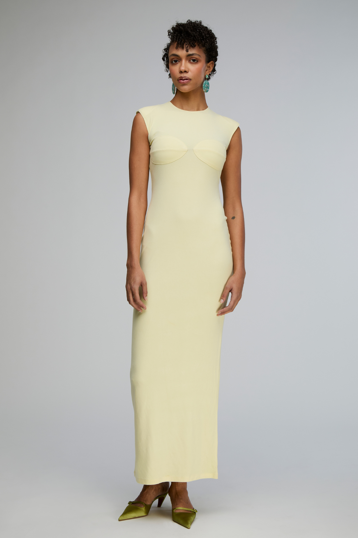 Biarritz Sculpted Shoulder Maxi Dress