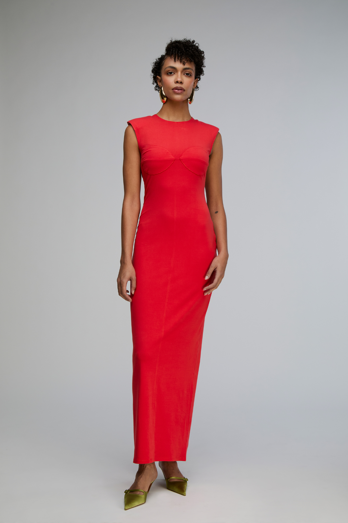 Biarritz Sculpted Shoulder Maxi Dress