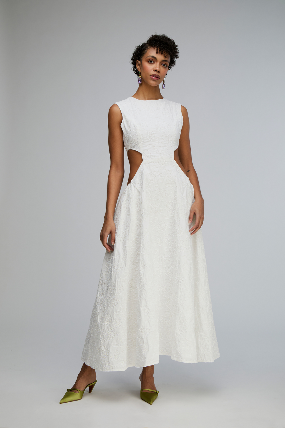 Avignon Embroidered Cut-Out Dress