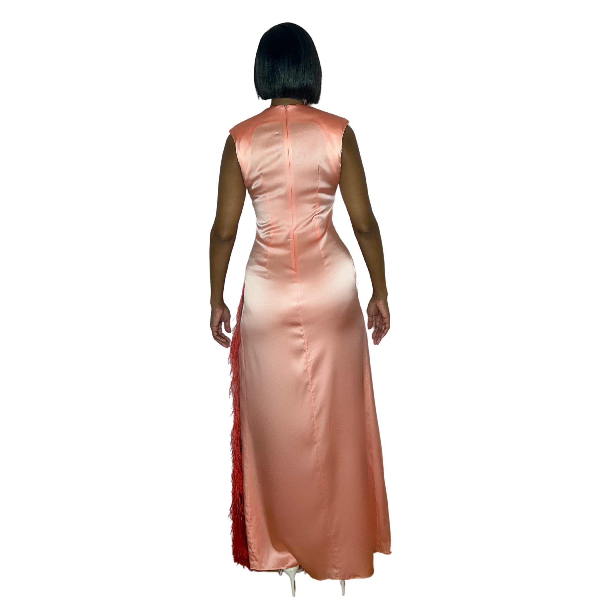 Toulon Silk Fringe Inset Dress
