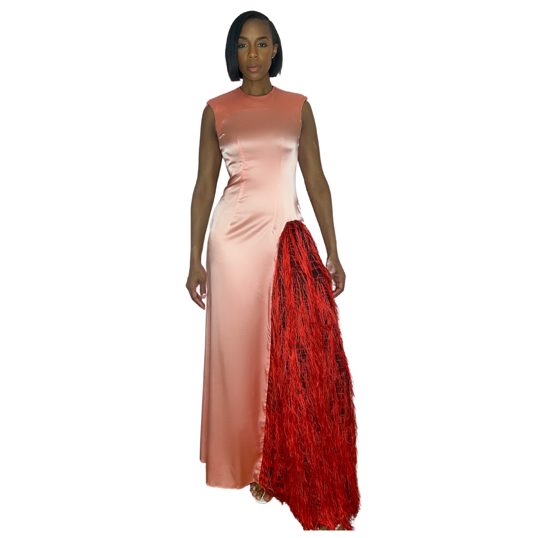 Toulon Silk Fringe Inset Dress
