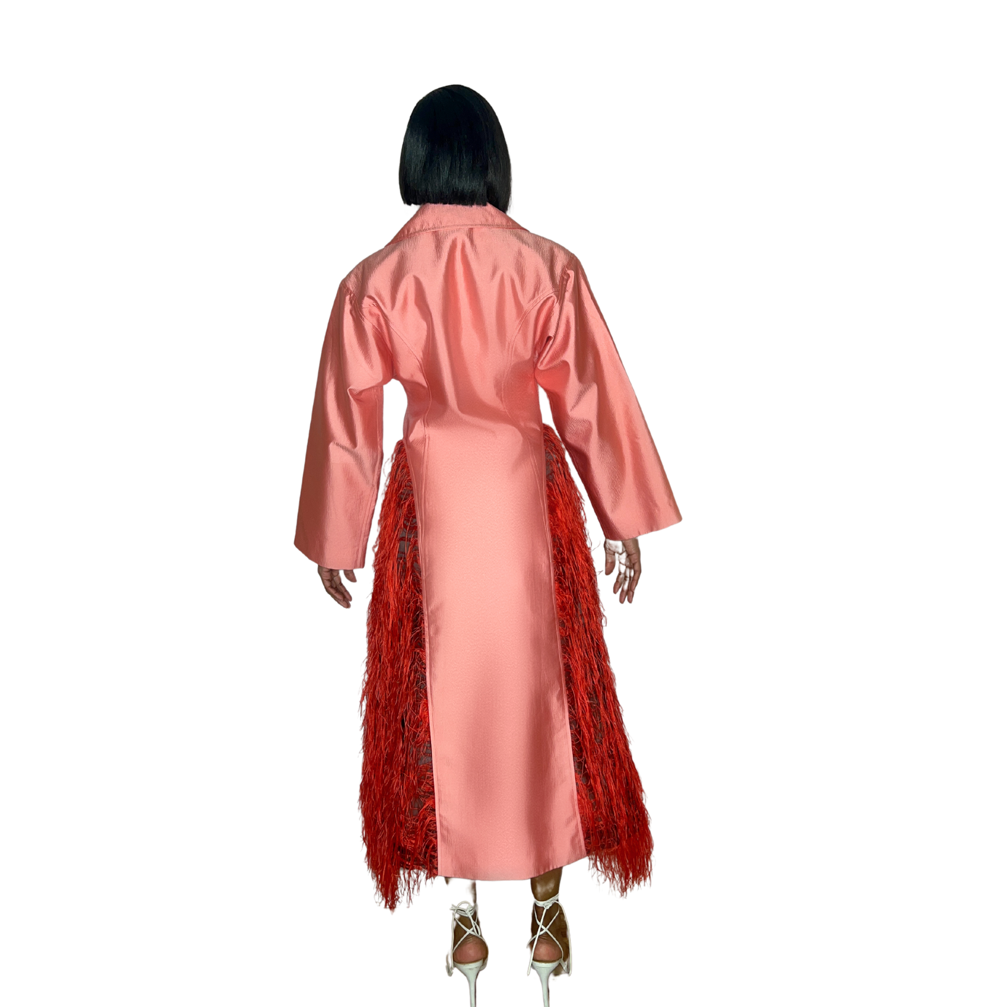 Toulon Double Inset Fringe Trench Coat
